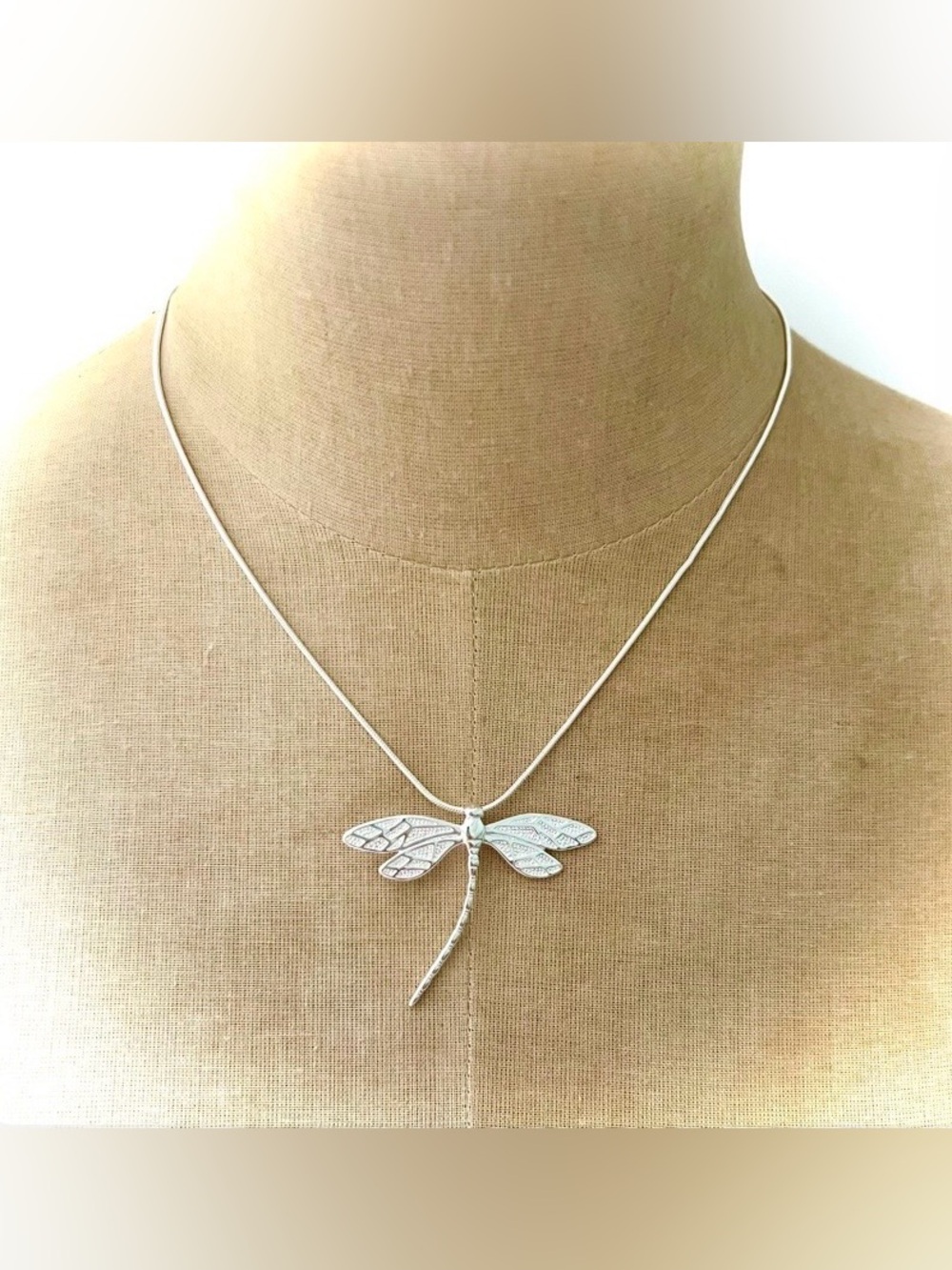NEW Silver Dragonfly Necklace